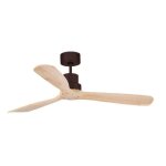 Ventilateur de plafond sans lumi�re brun / pin � 132 cm lantau dc 33562dc