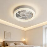 Ventilateur plafonnier ventilateur de plafond led t�l�commande vitesse du vent � 6 niveaux salon et chambre ...