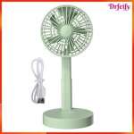 Ventilateur pliable - akozon - pliable t�lescopique - 3 vitesses - batterie 500 mah - vert