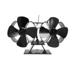 Ventilateur pour poêle à bois deux têtes à 8 pales en aluminium silencieux écologique pour cheminée distributi ... Ventilateur pour poêle à bois deux têtes à 8 pales en aluminium silencieux écologique pour cheminée distributi ...