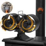 Ventilateur de poêle - autres accessoires - 8 pales - thermomètre - silencieux - efficace Ventilateur de poêle - autres accessoires - 8 pales - thermomètre - silencieux - efficace