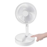 Ventilateur rtractable sans fil 35 / 101cm pliable * 4 vitesses * chargement usb * silencieux * blanc ...