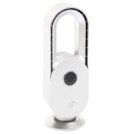 Ventilateur  poser sans pale - farelek - silent - air arch - 45w - blanc et argent - 3 vitesses