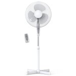 Ventilateur sur pied silencieux tlcommande minuterie jusqu 75 heures briebe bri - fn122397w 45w blanc ...