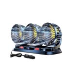 Ventilateur de voiture triple 12v - 3 t�tes rotatives 360� allume - cigare - refroidissement puissant ...