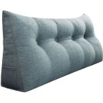 Vercart coussin de lecture cale dos coussin  coins grands coussins de lit lin gris 120cm