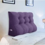 Vercart coussin de lecture coussin de tte de lit coussin  coins oreiller de soutien du dos lin violet ...