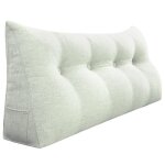 Vercart grands coussins de lit coussins de soutien traversin coussin anti reflux lin blanc 120cm