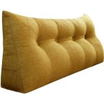 Vercart coussin de lecture cale dos coussin lecture lit coussin inclin� grands coussins de lit lin jaune ...