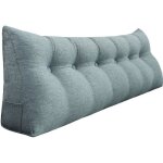 Vercart coussin de lecture cale dos coussin � coins coussin inclin� grands coussins de lit lin gris 180cm ...