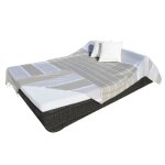 Vritable fouta tunisienne xxl 2m x 3m tissage  plat 100% coton 380g - beige et blanc - vivezen