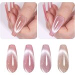 Vernis gel semi - permanent magn�tique - estampille - lot de 4 - 8 ml - holographique - effet ?il de ...