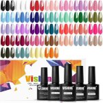 Vernis � ongles gel semi - permanent - estampille - lot de 36 - bleu turquoise pourpre - soak off uv ...