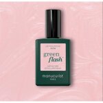 Vernis � ongles - manucurist green flash satin - rose p�le semi - opaque - fini nacr� - 15 ml