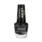 Vernis  ongle - miss europe - intense mat - n5 black - longue tenue - schage ultra - rapide