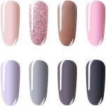 Vernis  ongles - vishine - lot de 8 - semi permanent - gel uv led - 8 couleurs diffrentes