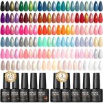 Vernis semi permanent 40pcs 35 couleurs blanc rose rouge nude vert violet noir brillant paillet� vernis ...