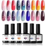 Vernis semi permanent vernis gel uv semi permanent change de couleurs temp�rature 6 couleurs rouge rose ...