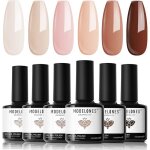 Vernis semi permanent vernis gel uv semi permanent nude marron rosa automne 6 couleurs lot vernis semi ...