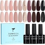 Vernis semi permanent kit 10 couleurs beige violet fonc� marron noir paillettes vernis � ongles gel nail ...