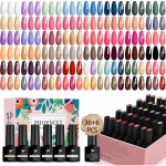 Vernis semi permanent kit 144 effets 36 vernis gel uv avec base coat brillant mat scintillant et dor� ...