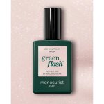 Vernis semi - permanent - manucurist green flash - led gloss - 15 ml - blanc aux reflets rose iris�s