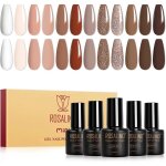 Vernis semi permanent marron12 couleurs blanc nude marron vernis � onglessoak - off uv / led vernis gel ...