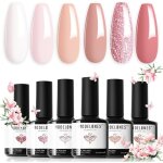 Vernis semi - permanent nude rose 6 couleurs uv soak off gel polish french manucure printemps �t� f�te ...