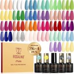 Vernis semi - permanent - zuuko - 30 pi�ces - nude blanc bleu vert jaune violet - 5 ml par bouteille