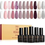 Vernis semi permanent12 couleurs blanc rose violet avoine marron paillettes or argent vernis gel soak ...