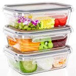 Bo�te de conservation herm�tique - verre - 1040ml - sans bpa - empilable - rectangulaire