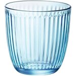Verre  eau - bormioli rocco & siglio - siglio line blue - pack de 6 - verre  pied - compatible lave ...