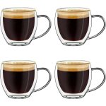 Verres à expresso à double paroi avec anse lot de 4 150 ml tasses à moka verres thermiques à effet flottant ... Verres à expresso à double paroi avec anse lot de 4 150 ml tasses à moka verres thermiques à effet flottant ...