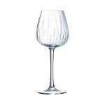 8 verres  pied en verre 35 cl swirly - cristal darques