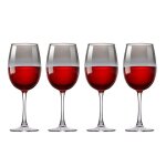 Verre  vin - lot de 4 - 465 ml - transparent fum