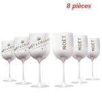 Verre  vin 8 pices gobelet en plastique champagne verre  vin (blanc)