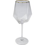 Verres � vin diamond rim dor�s set de 4 kare design