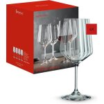 Verres � vin rouge en cristal - vetobiol - lot de 4 - 630 ml - diamant - 225 cm hauteur - passe au lave ...