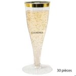 Verres a vin rouge - culinorea - 30 pcs fl�tes � champagne en plastique jetables pour les f�tes r�utilisable ...