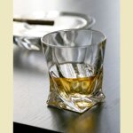 Verres  whisky - bruno evrard - quadro - 34 cl - lot de 6 - verre carr