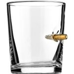 Verre  whisky incruste dune vraie balle verre alcool
