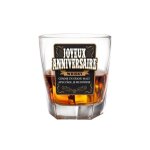 Verre � whisky avec message joyeux anniversaire
