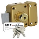 Verrou arnov cavith 4116a � double entr�e bronze or - iseo - 10750001