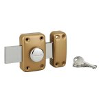 Verrou  bouton thirard apache cylindre 40mm pne 160mm 3 cls poxy or pour porte de garage