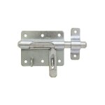 Verrou de box - acier zingu� - ls 10 - couleur gris - axe 10 mm - avec cl�