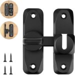 Verrou serrure de porte bloque porte coulissante ?90� loquet de crochet a porte bascule fermeture vitre ...