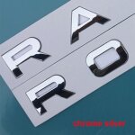 Version chrome argent range - 1pc front or rear - lettres emblme pour range rover velar sv autobiographie ...