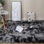 Version gris fonc - 160x200cm - arc - en - ciel couleurs tapis cravate teinture en peluche doux pour ...