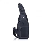 Version noir - bullcaptain sac  bandoulire pour hommes en cuir vritable tanche anti - vol #31 #1