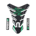 Autocollant 3d - kawasaki - z750 - imperméable - fiber de carbone - vert Autocollant 3d - kawasaki - z750 - imperméable - fiber de carbone - vert